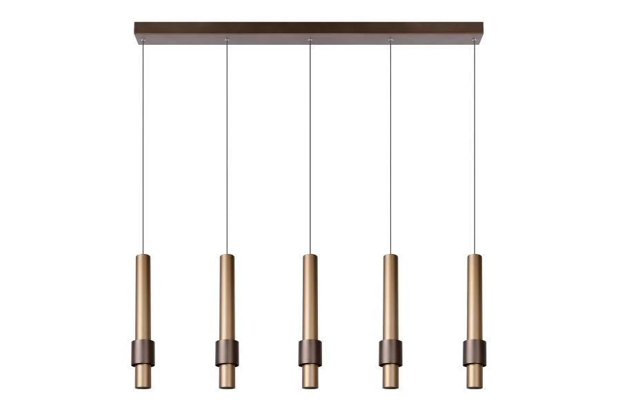 Lucide MARGARY - Pendant light - LED Dim. - 5x4,2W 2700K - Coffee - off